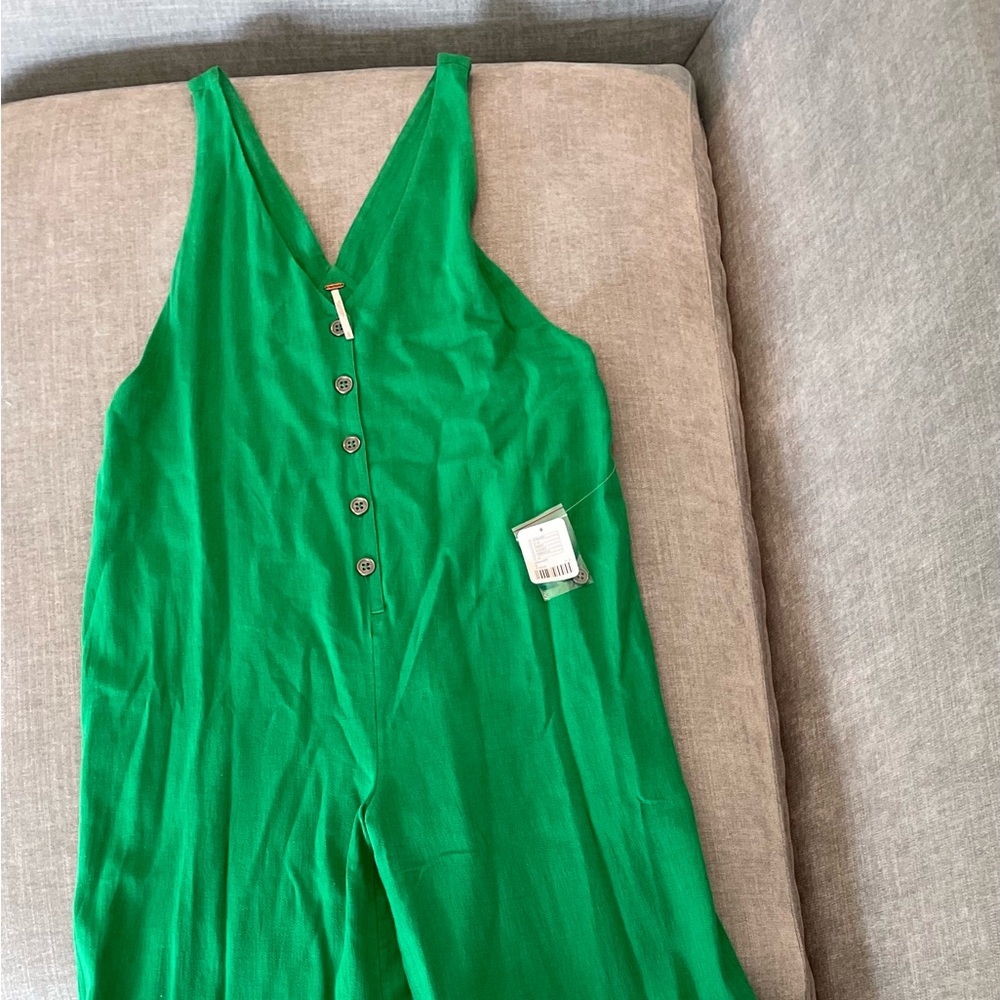 Brand new free people green jumpsuit